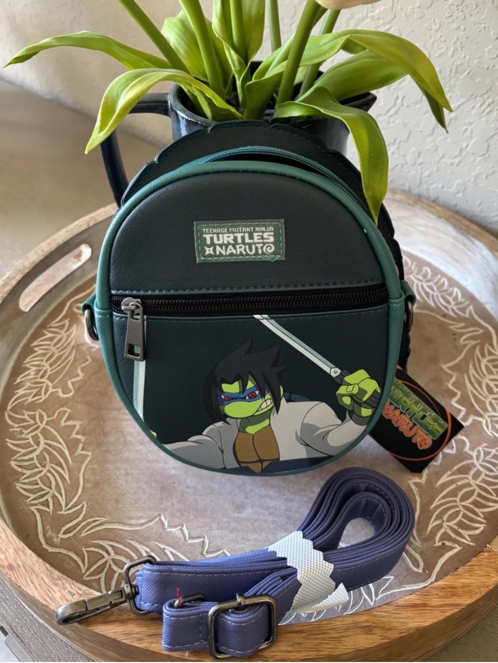Turtles x Naruto Green Crossbody Bag. NWT Unisex Perfect for the little ones.